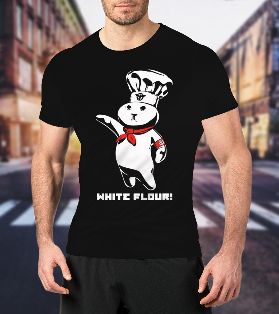 White Flour Funny Character Chef Satire T-Shirt