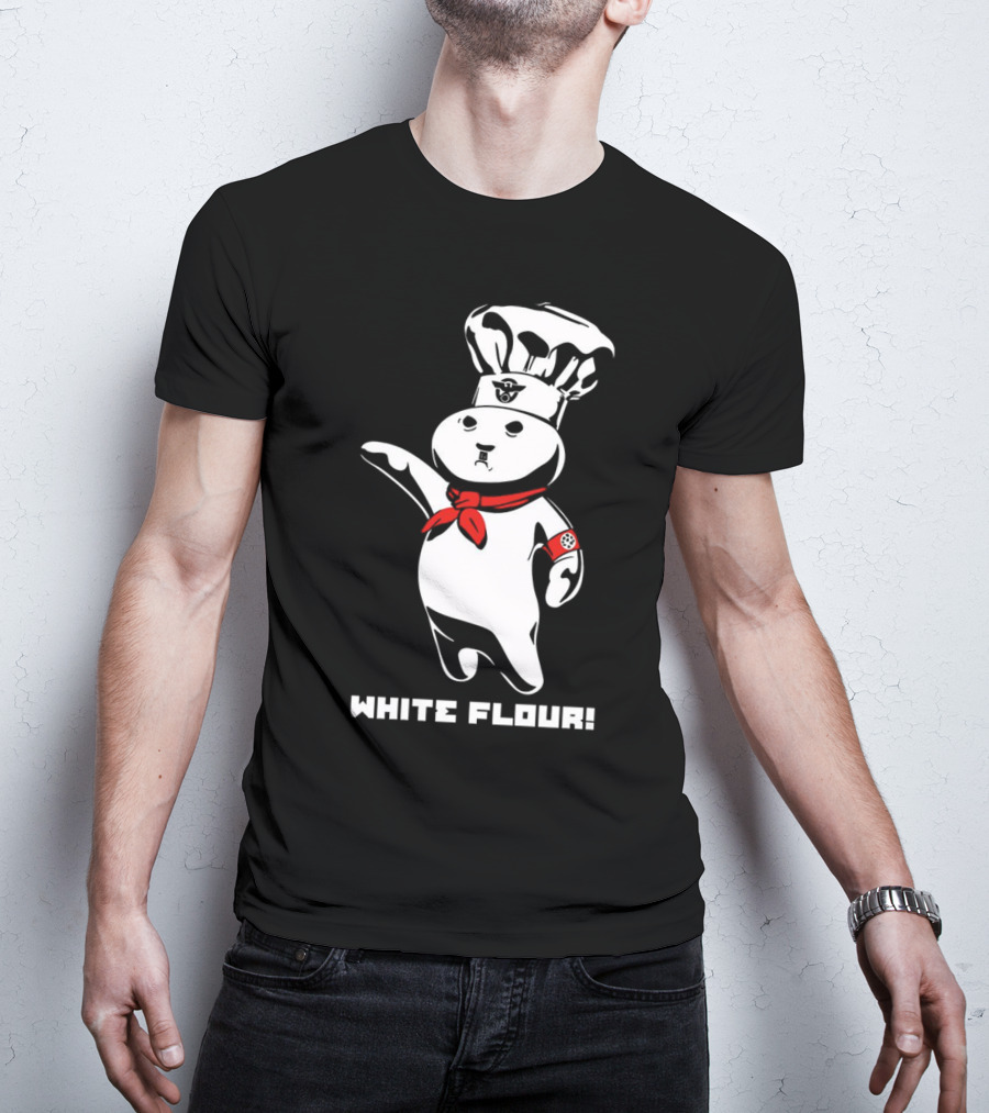 White Flour Funny Character Chef Satire T-Shirt