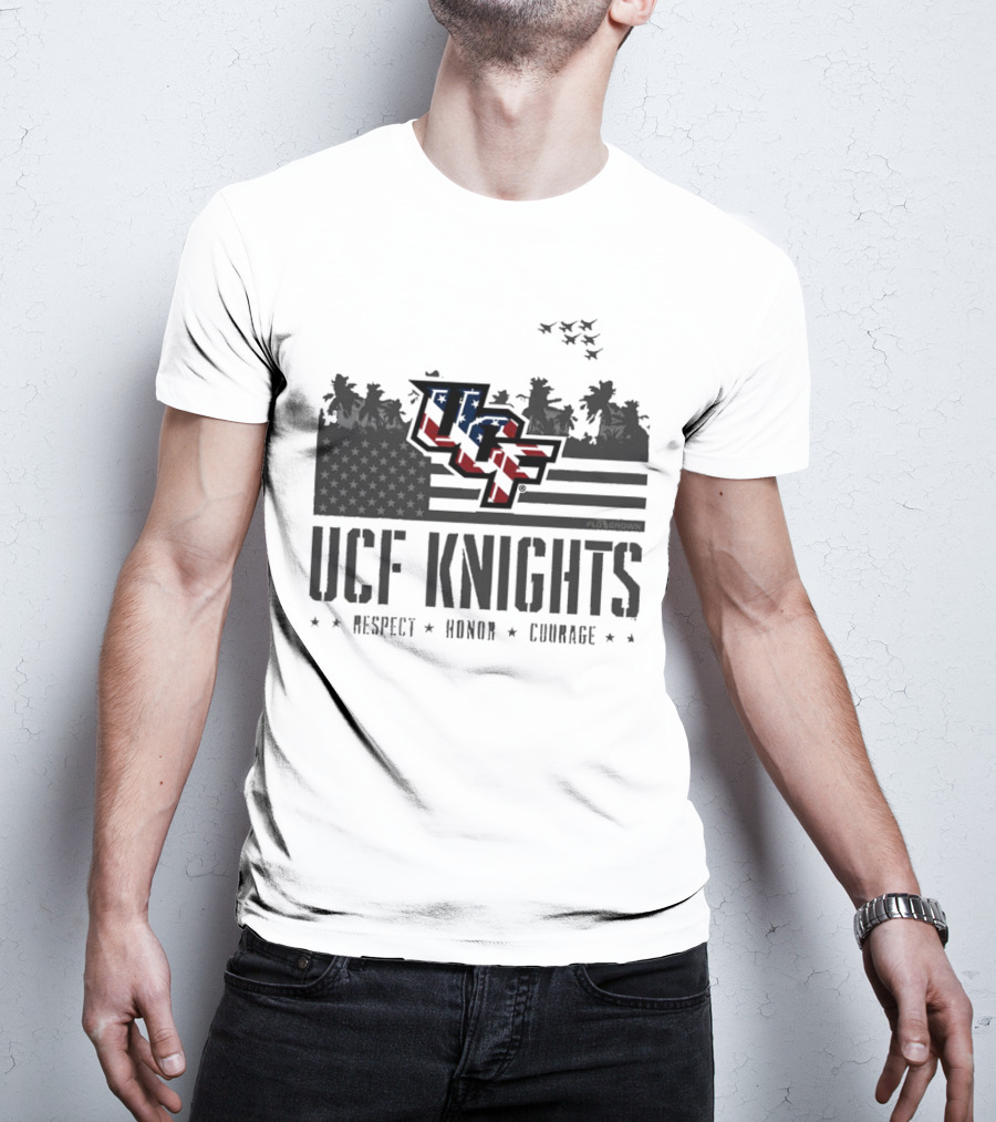 UCF Knights Respect Honor Courage American Flag T-Shirt