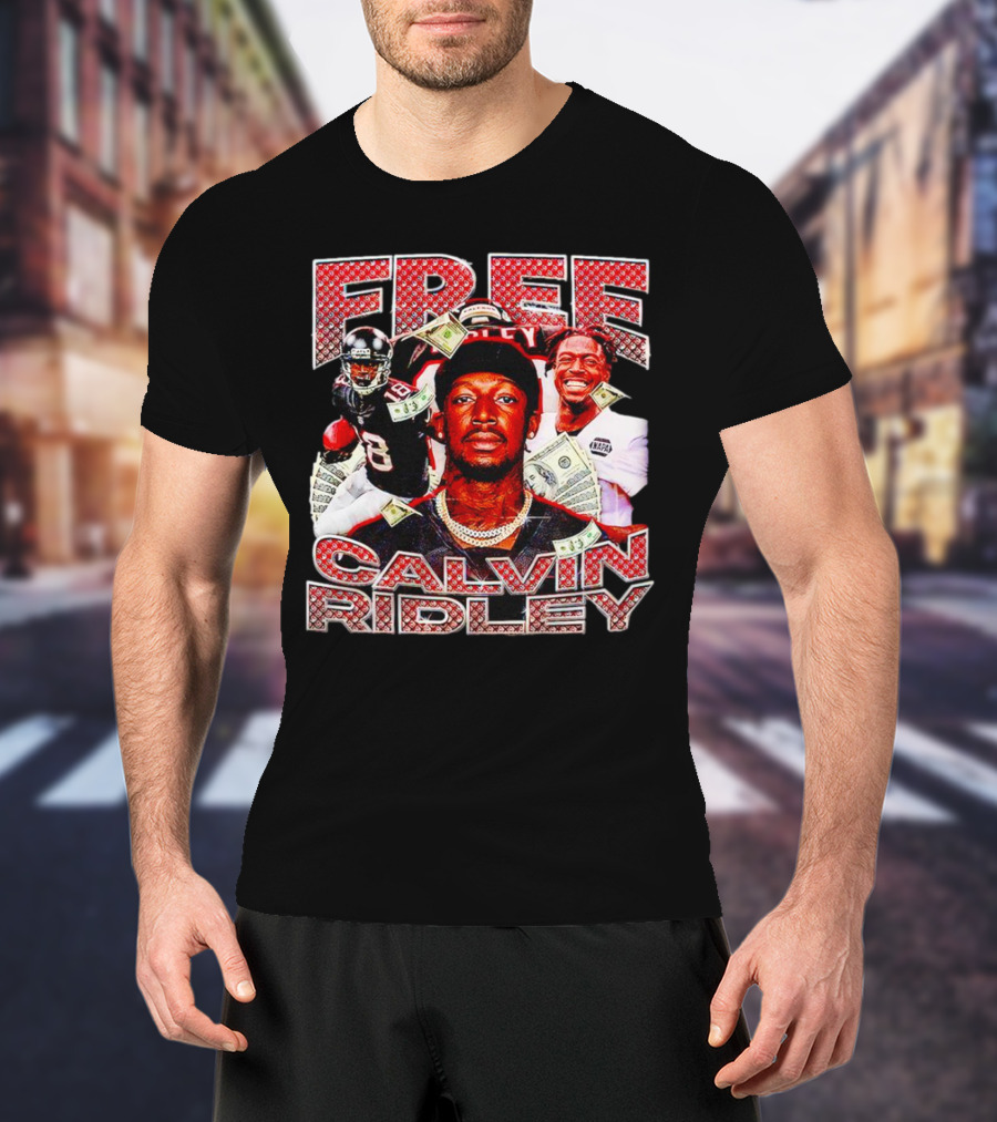 Free Calvin Ridley Atlanta Falcons 18 Vintage Football Player T-Shirt