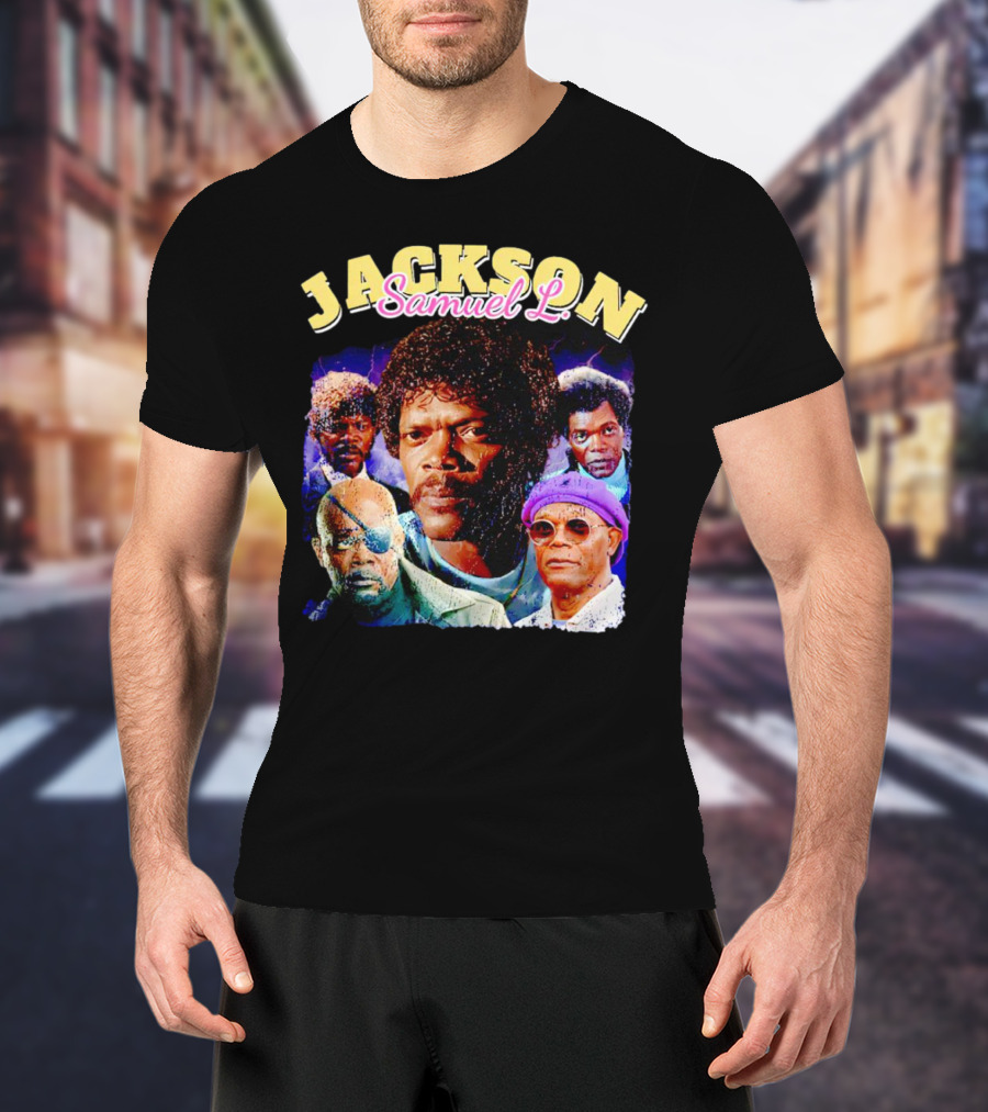 Jackson Samuel L Vintage Style Iconic Characters T-Shirt