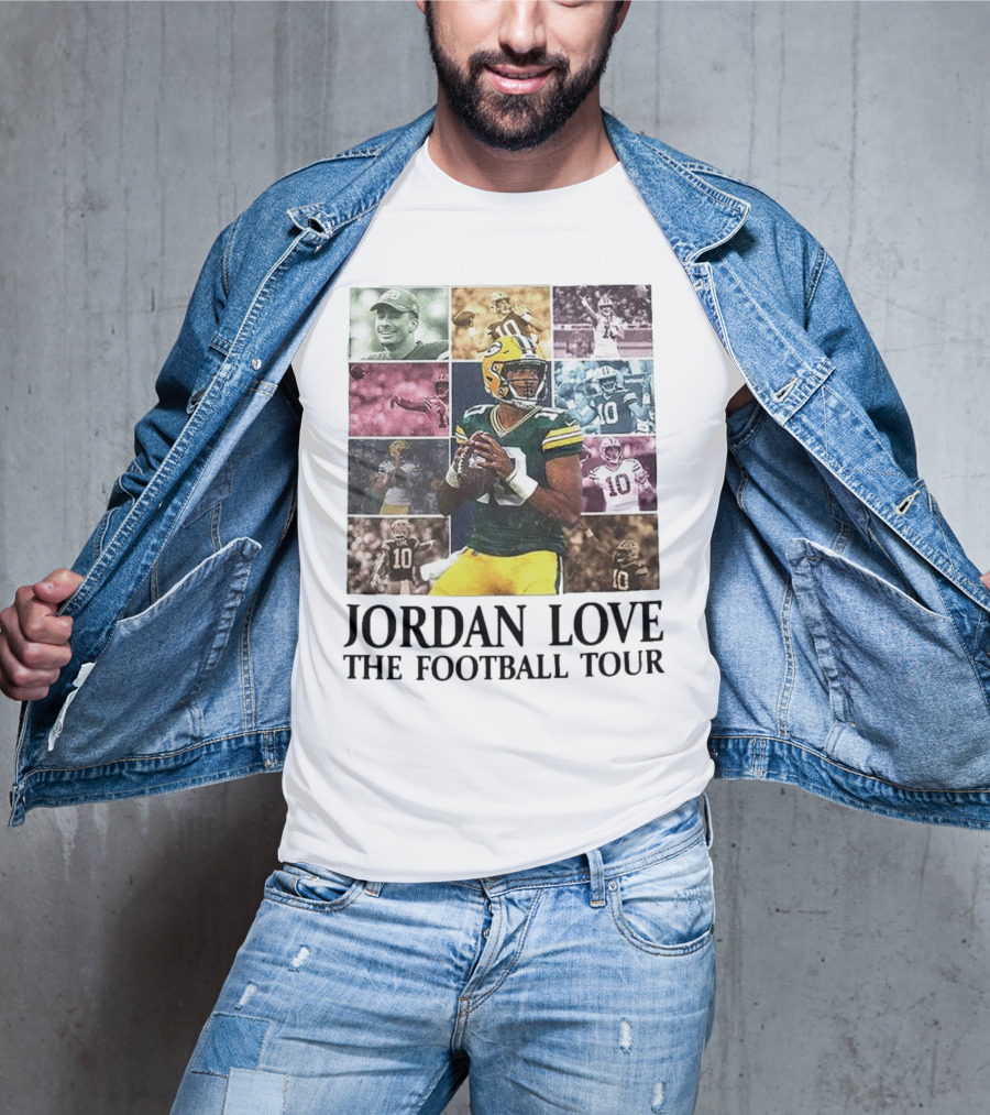 Jordan Love Green Bay Football Highlights Tour T-Shirt
