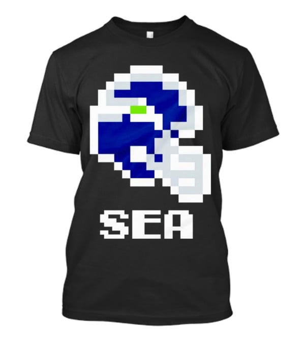 Seahawks Helmet SEA Pixel T-Shirt