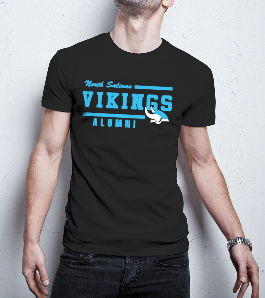 North Salinas Vikings Alumni Blue Viking Helmet T-Shirt