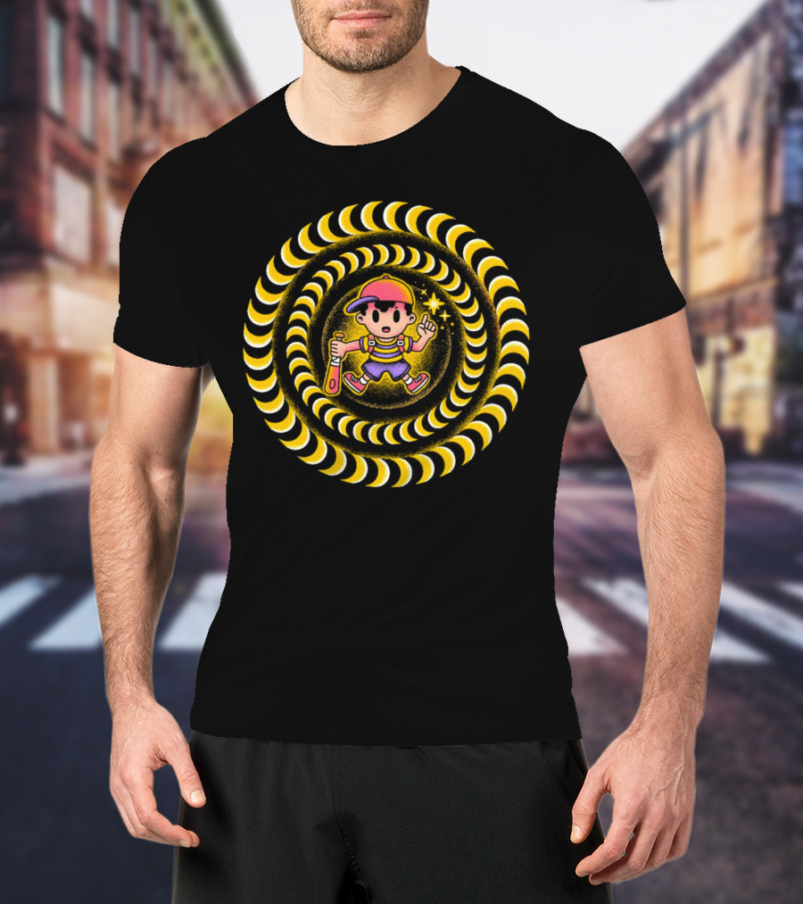 Earthbound PSI Attack Hypnotic Swirl T-Shirt