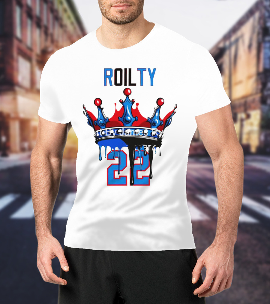 ROILTY 22 Crown Red Blue Dripping T-Shirt