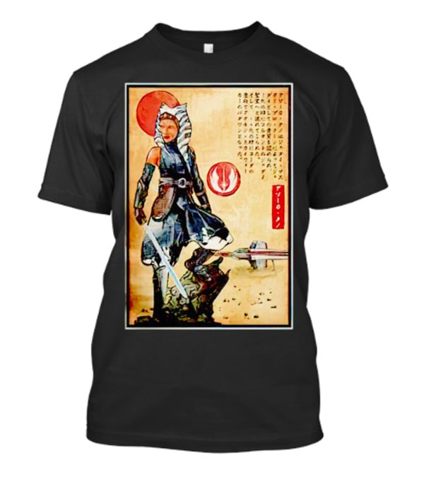 The Way Of Fulcrum Ahsoka Tano Jedi Order Katana Japanese Style Set Neon Fitted_m22f16 T-Shirt
