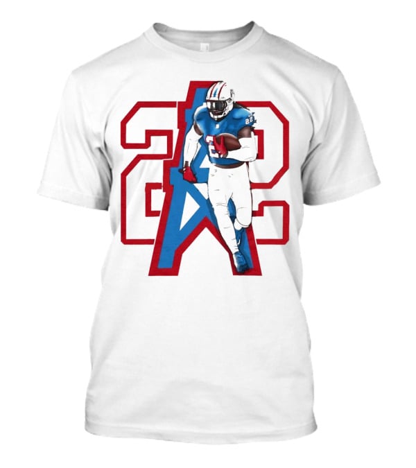 Derrick Henry Tennessee Titans 29 Oilers Throwback Running Back Cartoon T-Shirt