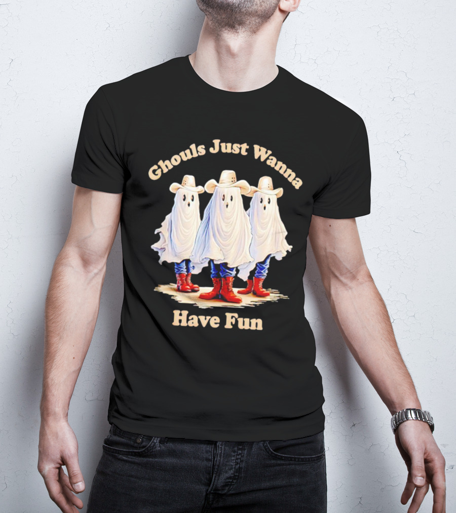 Ghouls Just Wanna Have Fun Cowboy Boots And Hats Trio T-Shirt