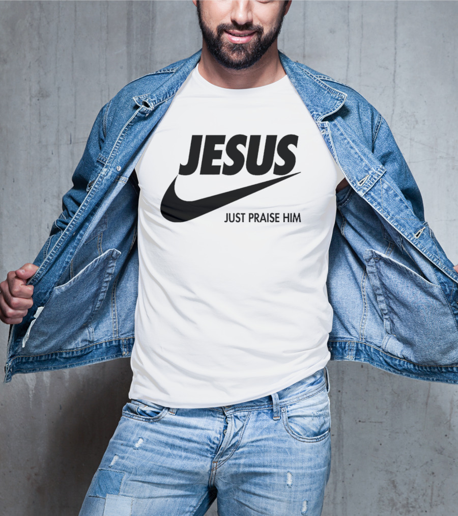 Jesus Just Praise Him Swoosh T-Shirt