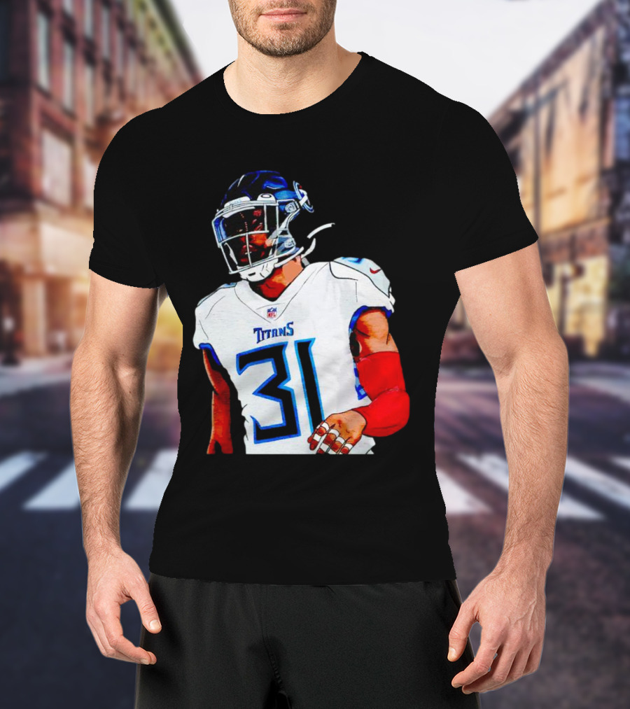 Kevin Byard Tennessee Titans 31 Cartoon NFL Player T-Shirt