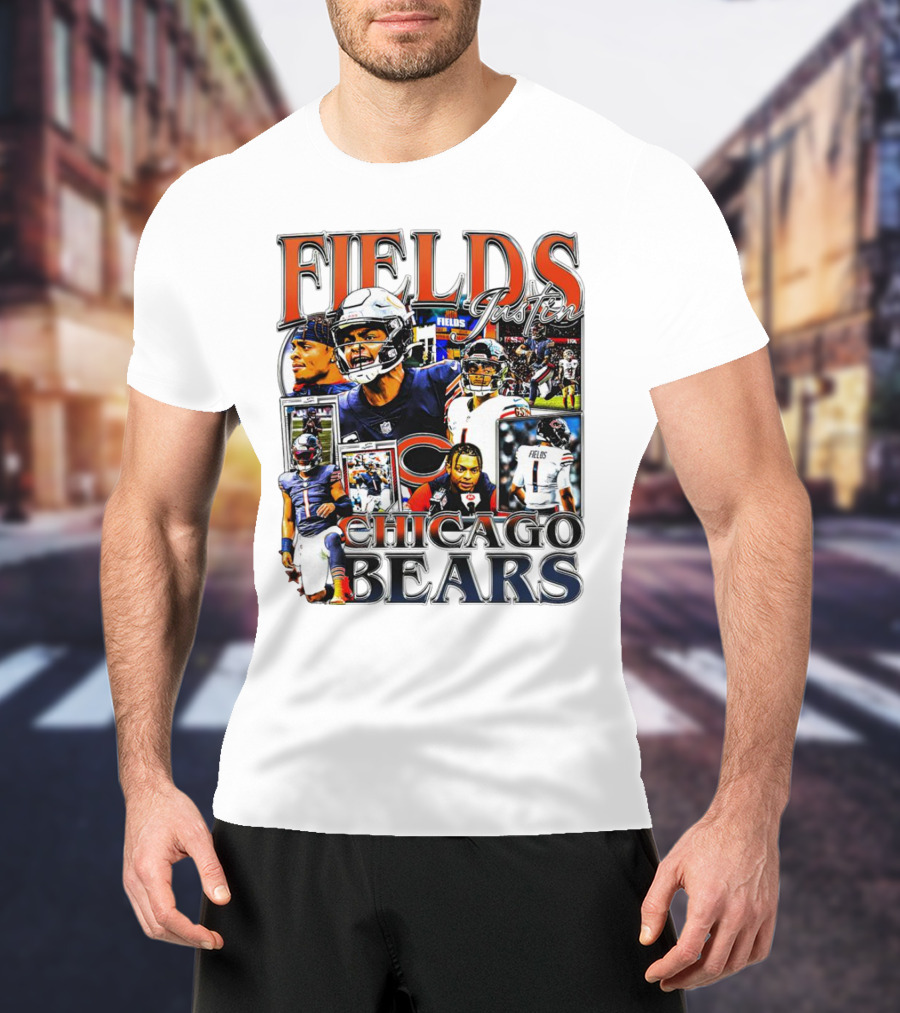 Fields Justin Chicago Bears Football T-Shirt