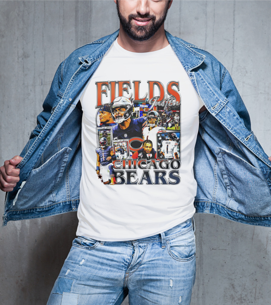 Fields Justin Chicago Bears Football T-Shirt