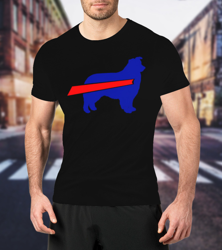 Buffalo Bills Aussie Mafia Silhouette With Iconic Red Stripe T-Shirt