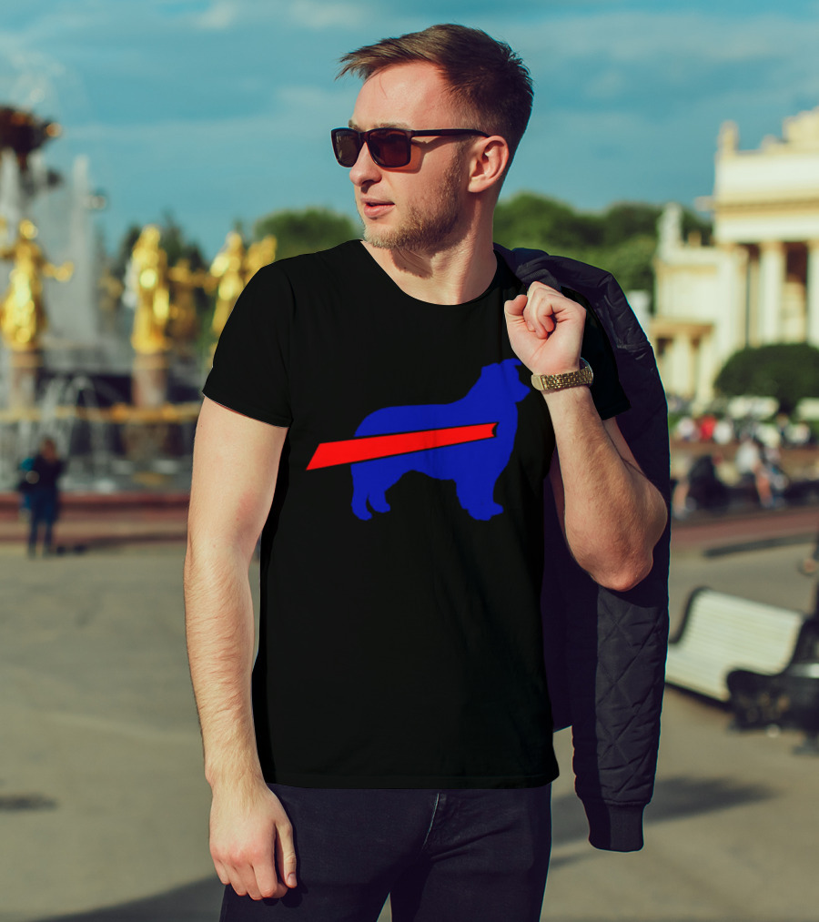 Buffalo Bills Aussie Mafia Silhouette With Iconic Red Stripe T-Shirt