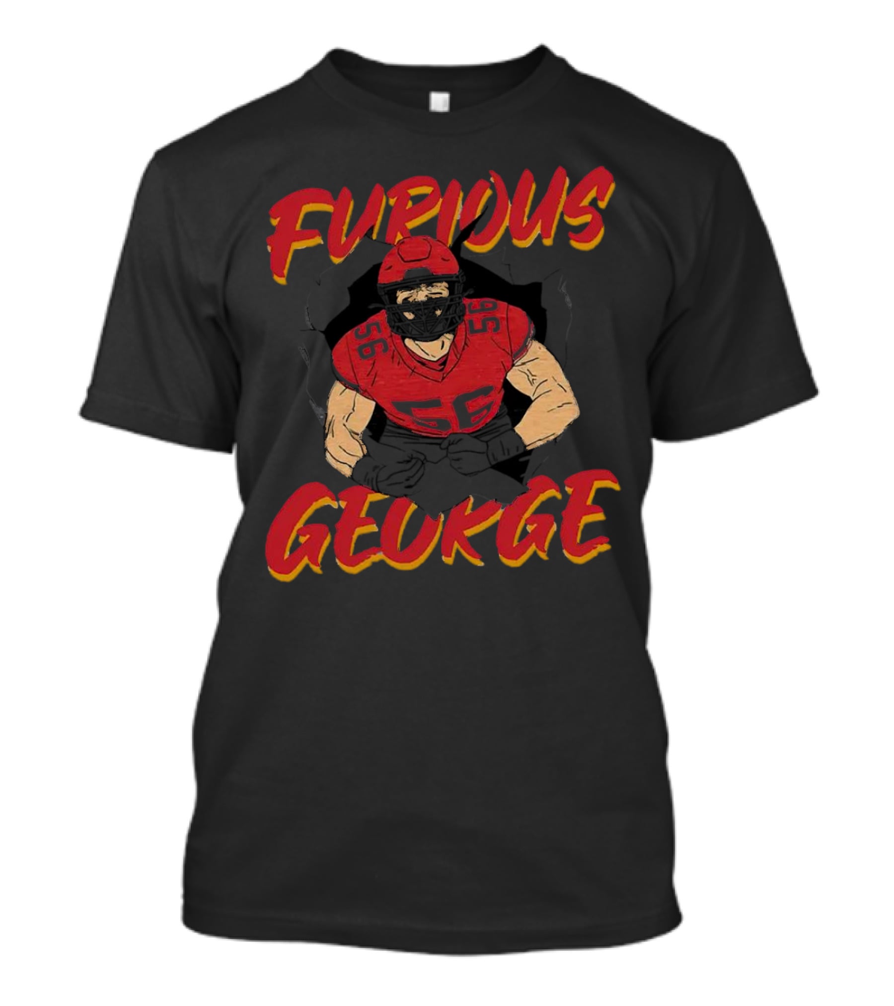 Kansas City Chiefs Furious George Karlaftis 56 Football Player T-Shirt