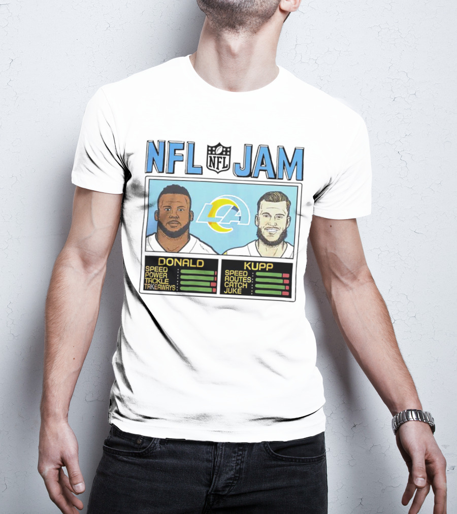 NFL Jam Rams Donald Kupp Speed Power Tackles Routes T-Shirt