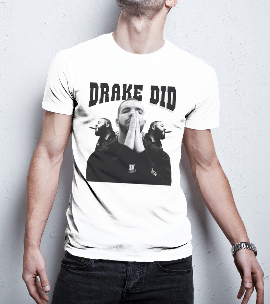 Drake Did Aubrey Drake Graham Vintage Prayer Pose Black And White Trio T-Shirt