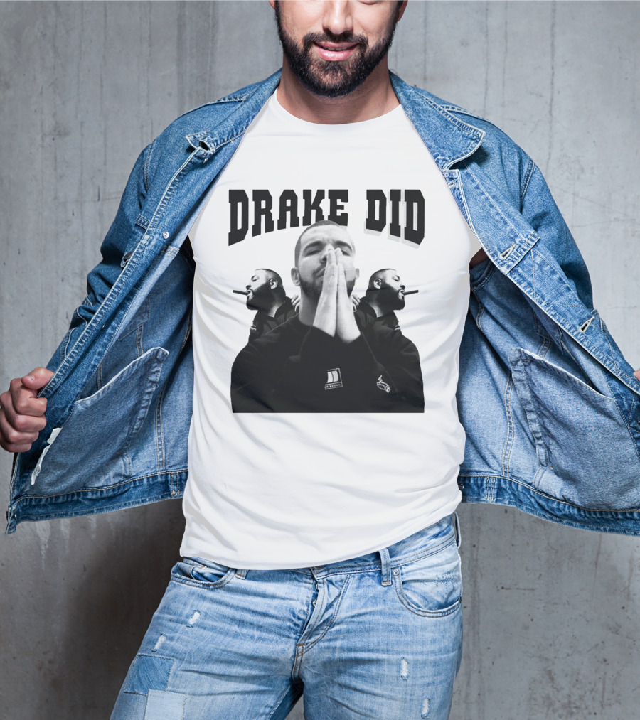 Drake Did Aubrey Drake Graham Vintage Prayer Pose Black And White Trio T-Shirt