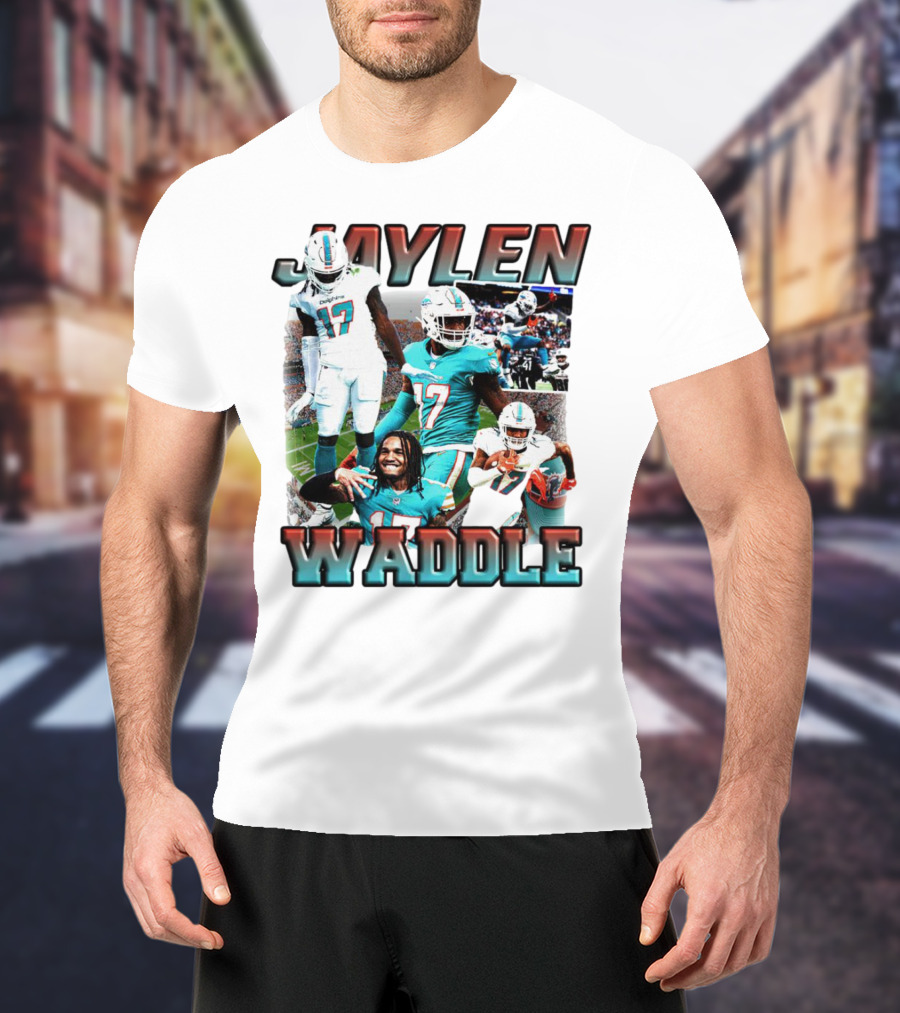 Jaylen Waddle Miami Dolphins Football Player Number 17 T-Shirt