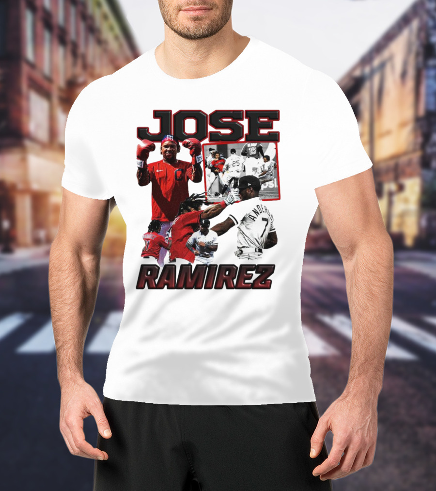 Jose Ramirez Cleveland Guardians Down Goes Anderson Boxing Moments T-Shirt