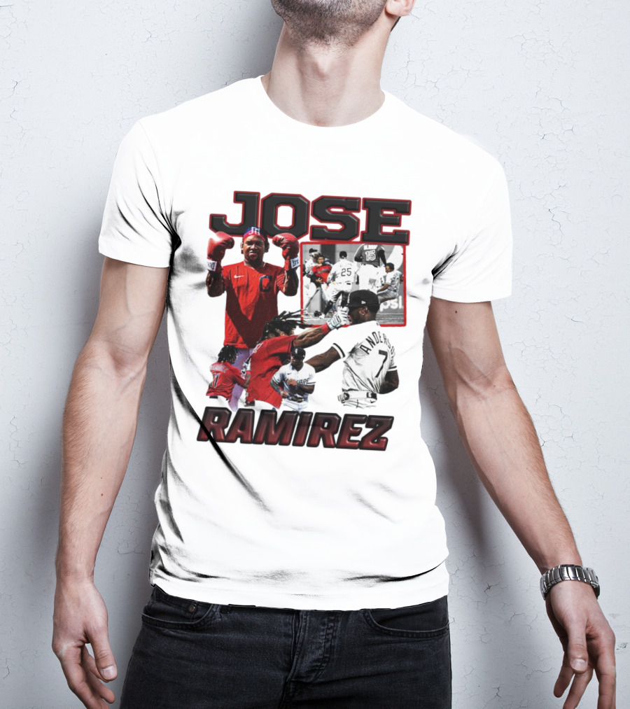 Jose Ramirez Cleveland Guardians Down Goes Anderson Boxing Moments T-Shirt