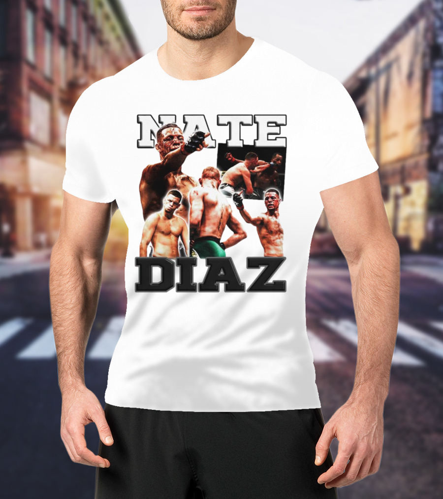 Nate Diaz MMA Fight Collage T-Shirt