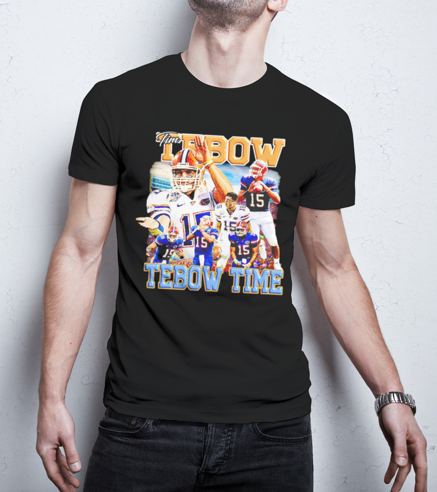 Tim Tebow Florida Gators Football Tebow Time 15 Quarterback Legend T-Shirt