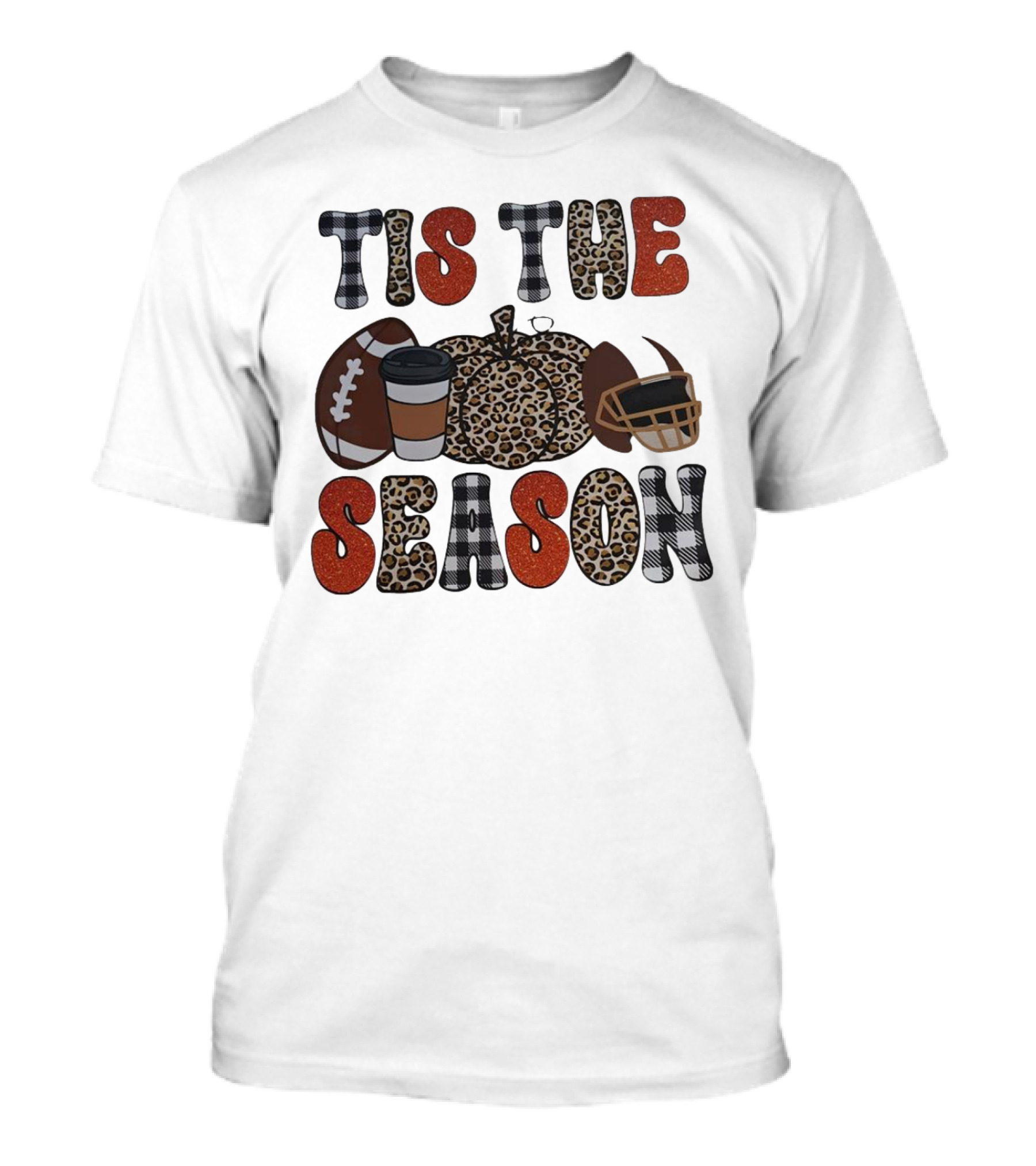 Tis The Season Football Pumpkin Coffee Helmet T-Shirt