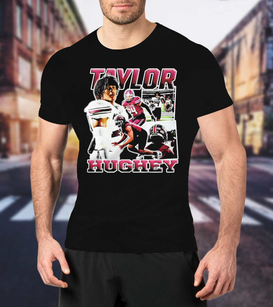 Taylor Hughey Mesquite High School Boys Varsity Football Action Collage T-Shirt