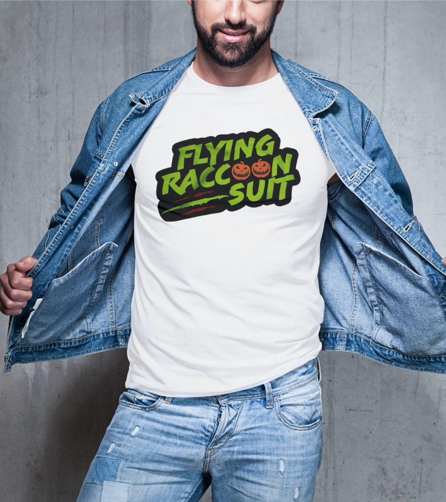 Flying Raccoon Suit This Is Skaloween Jack-O'-Lantern Claw Marks T-Shirt