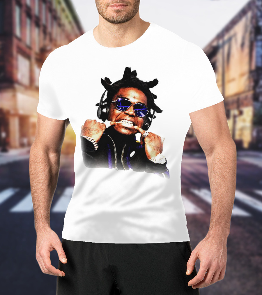 Kodak Black Rapper With Blue Sunglasses Grills And Jewelry T-Shirt