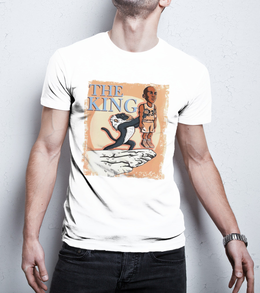 The King Michael Jordan Simba Parody With Rafiki And Basketball Jersey T-Shirt
