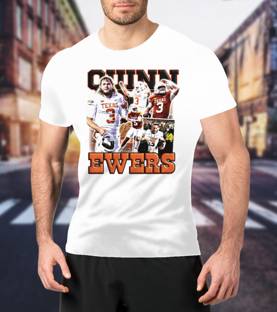 Quinn Ewers Texas Football Longhorns Number 3 T-Shirt