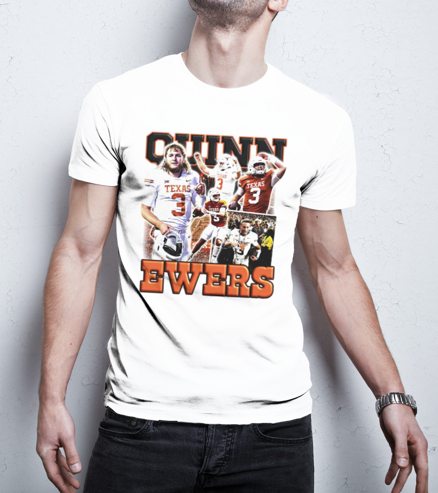 Quinn Ewers Texas Football Longhorns Number 3 T-Shirt