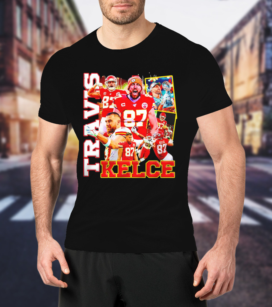 Travis Kelce Kansas City Chiefs 87 Football Champion T-Shirt