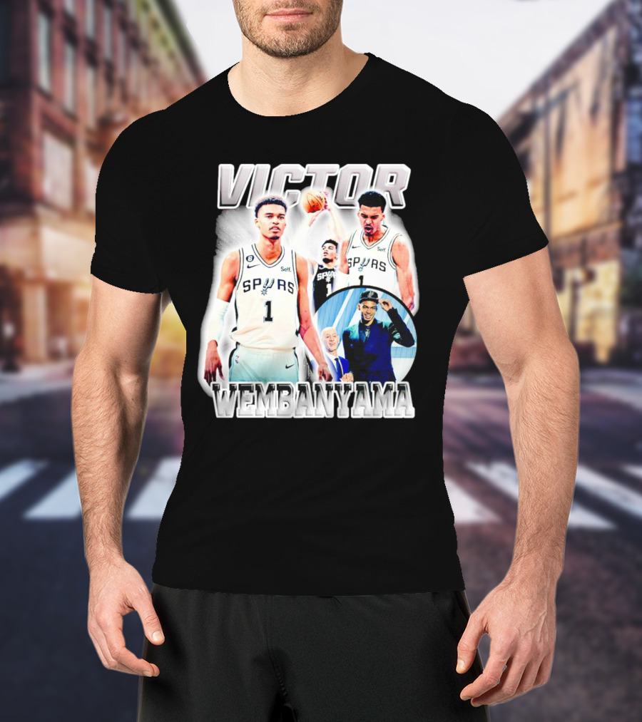 Victor Wembanyama Spurs Basketball Player NBA Draft Highlight T-Shirt