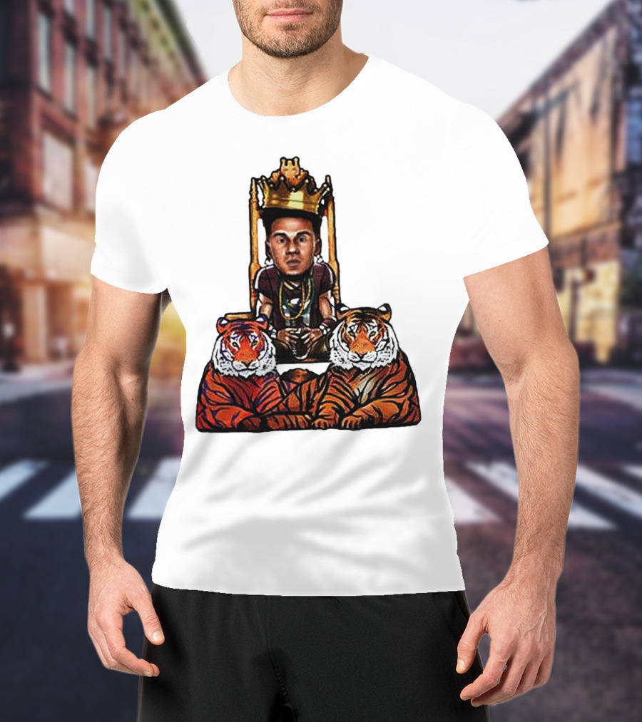 Jordan Travis Tigers King Florida State Seminoles Throne With Crown And Tigers T-Shirt