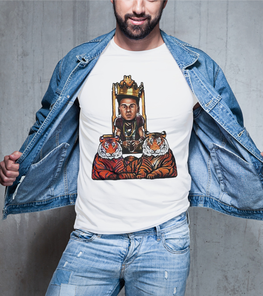 Jordan Travis Tigers King Florida State Seminoles Throne With Crown And Tigers T-Shirt