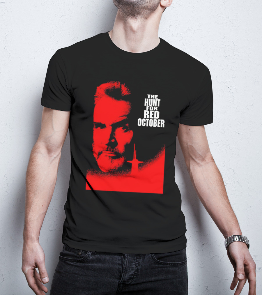 The Hunt For Red October Sean Connery Red Submarine Image T-Shirt
