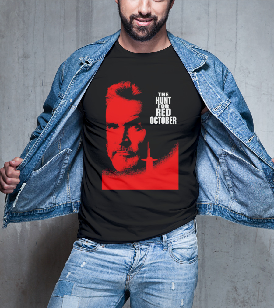 The Hunt For Red October Sean Connery Red Submarine Image T-Shirt