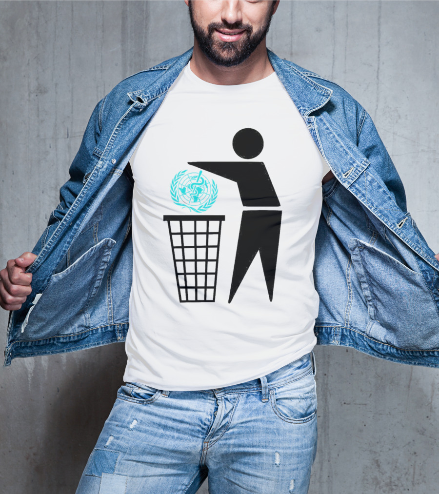 Bin The WHO Emblem Discard Gesture T-Shirt
