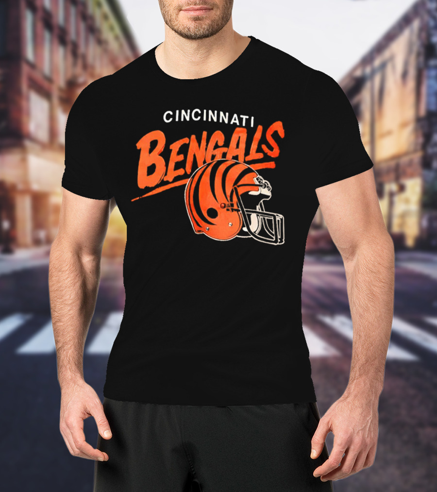Cincinnati Bengals Football Team Helmet T-Shirt