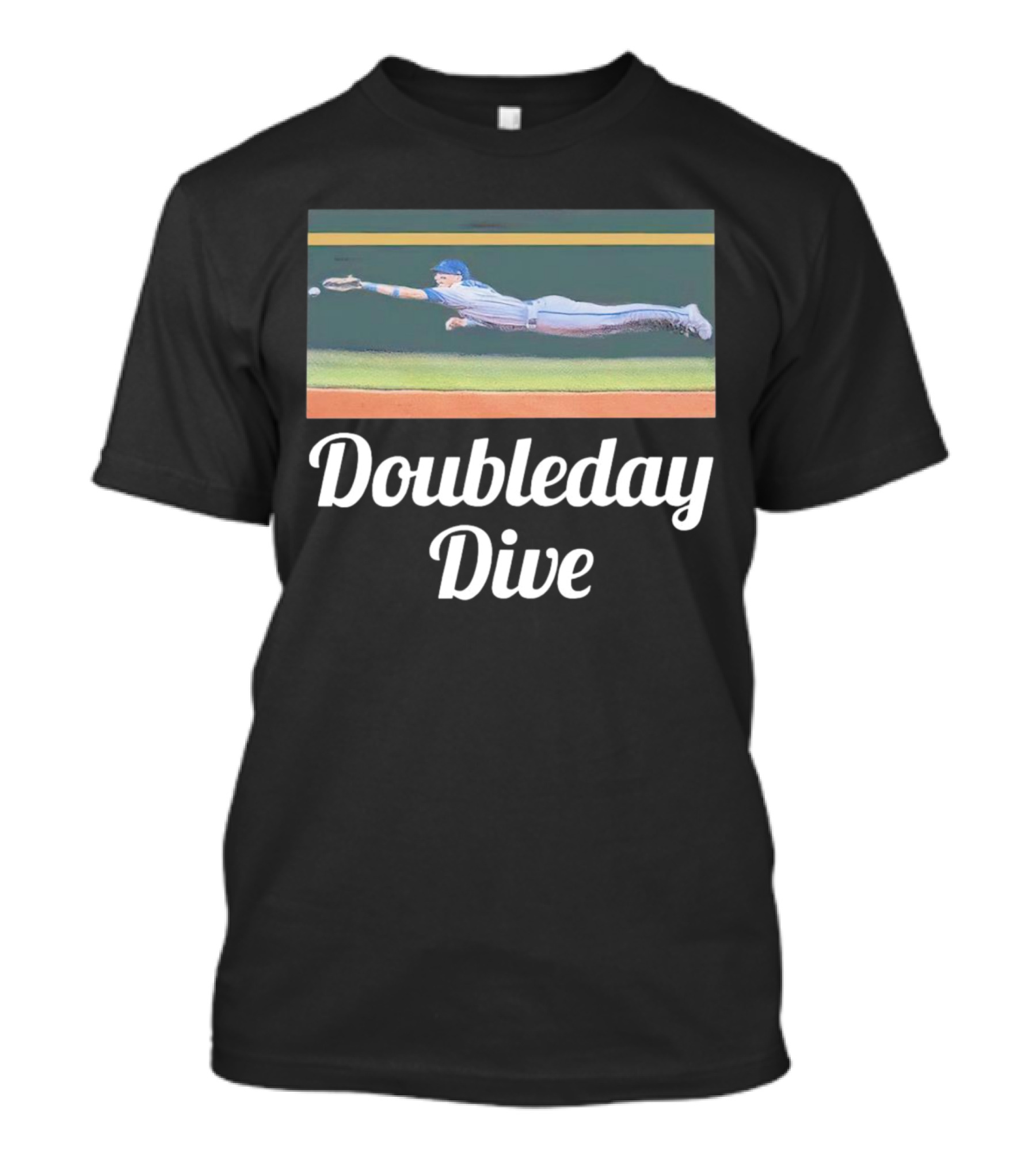 Doubleday Dive Baseball Player Diving Catch T-Shirt