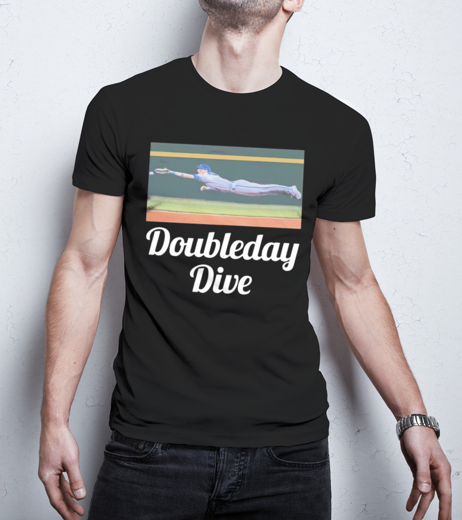 Doubleday Dive Baseball Player Diving Catch T-Shirt