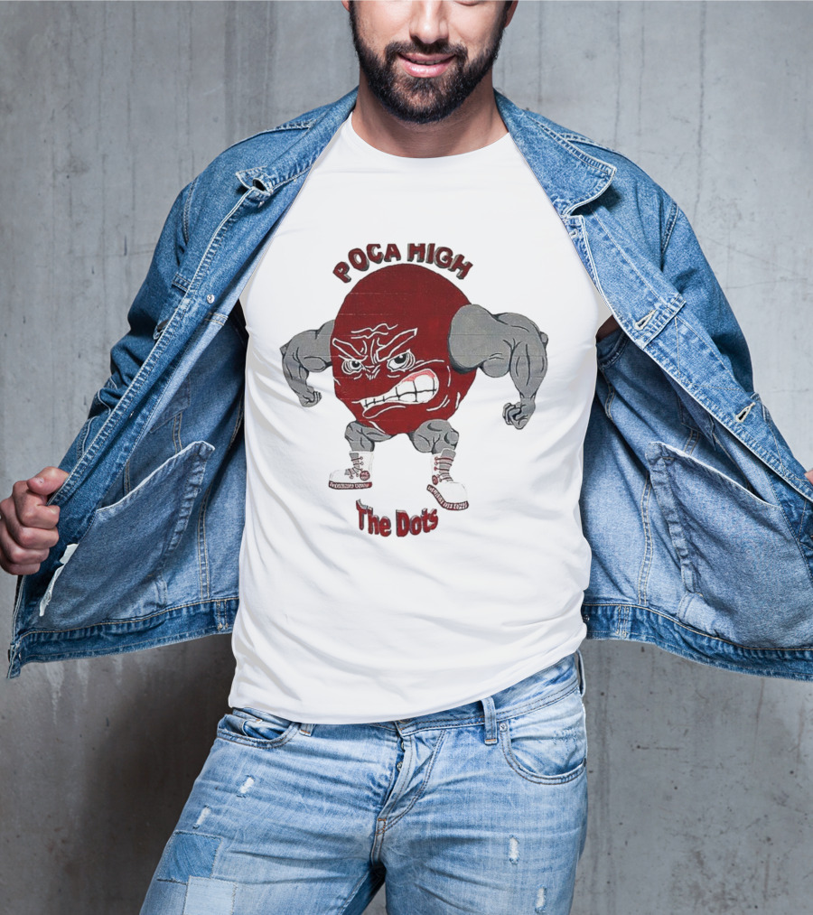 POCA HIGH The Dots Mascot With Muscular Arms And Sneakers T-Shirt