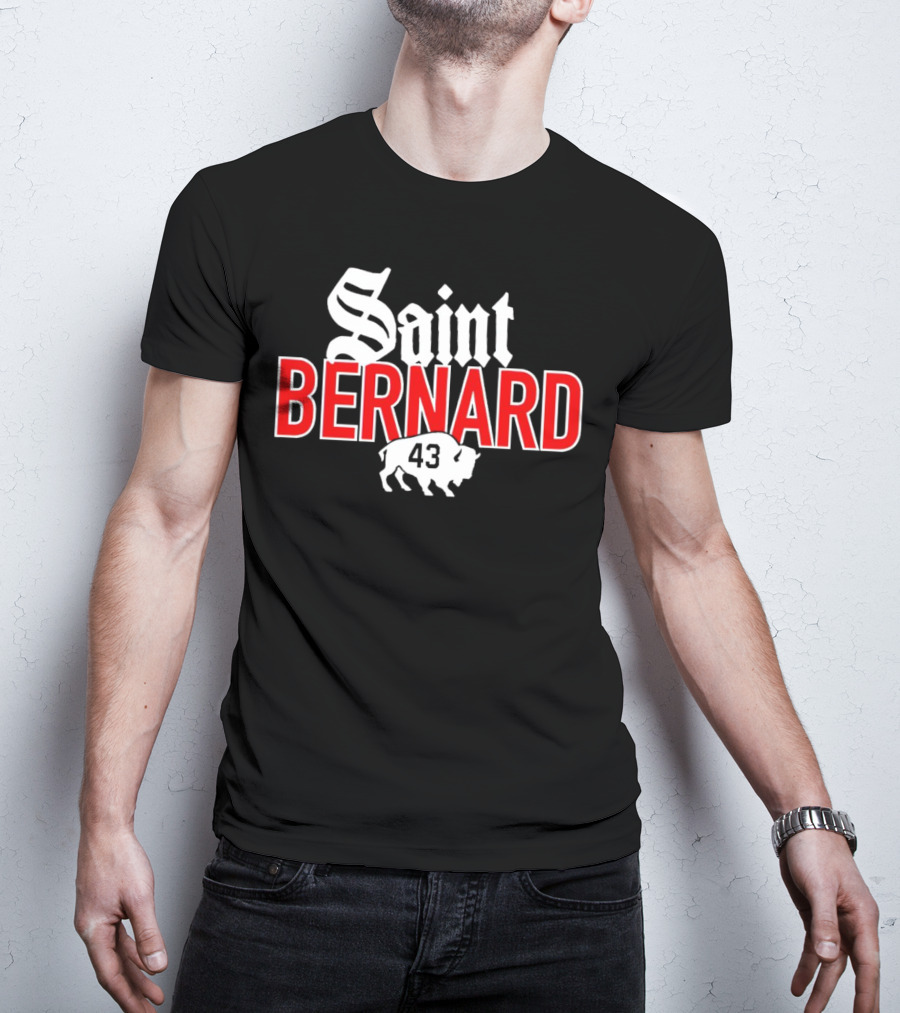 Saint Bernard 43 Buffalo Red White Iconic Sports T-Shirt