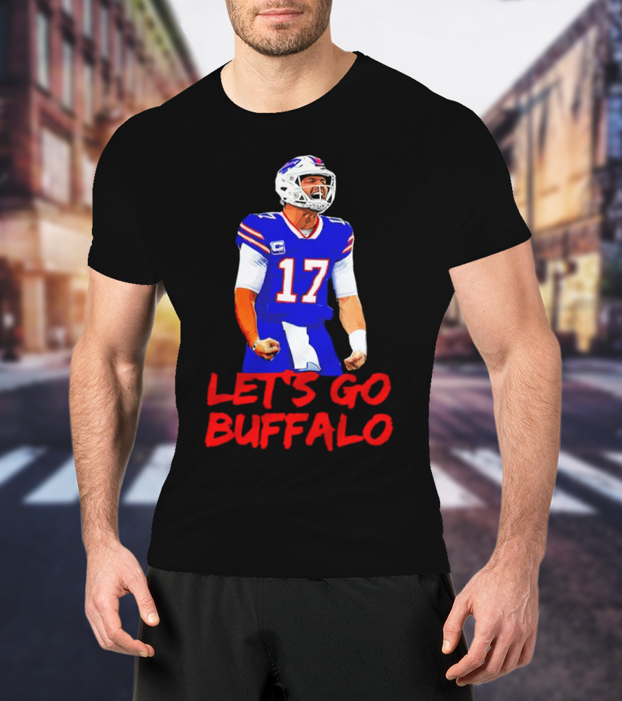 Let's Go Buffalo Bills Josh Allen 17 T-Shirt
