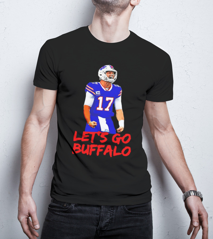 Let's Go Buffalo Bills Josh Allen 17 T-Shirt