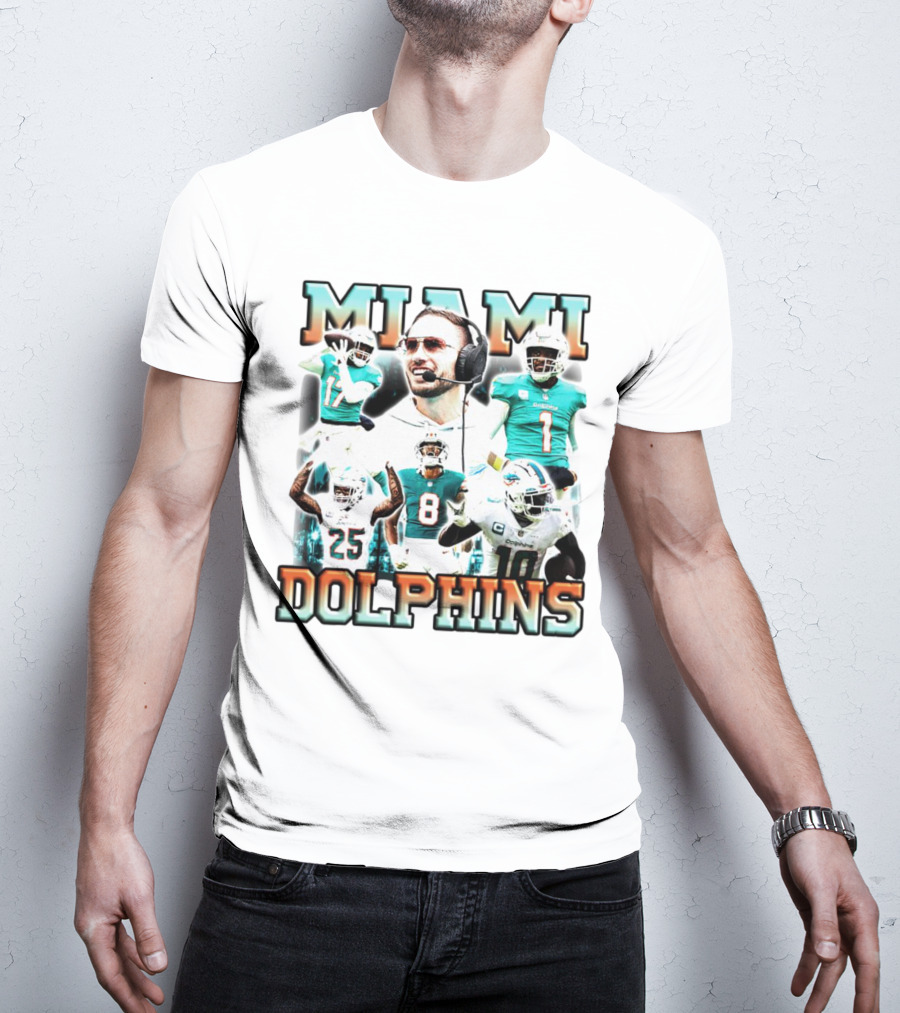Miami Dolphins Football Members Vintage T-Shirt